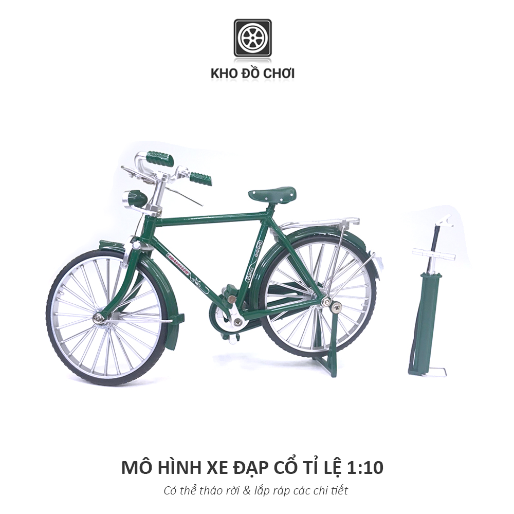 Mô hình xe đạp cổ Classic Bike tỉ lệ 1:10 kèm theo bơm