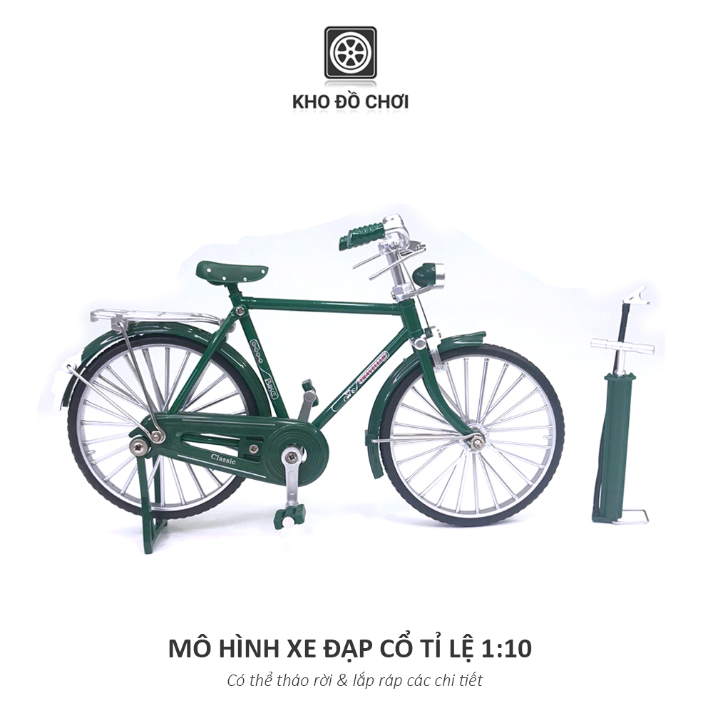 Mô hình xe đạp cổ Classic Bike tỉ lệ 1:10 kèm theo bơm