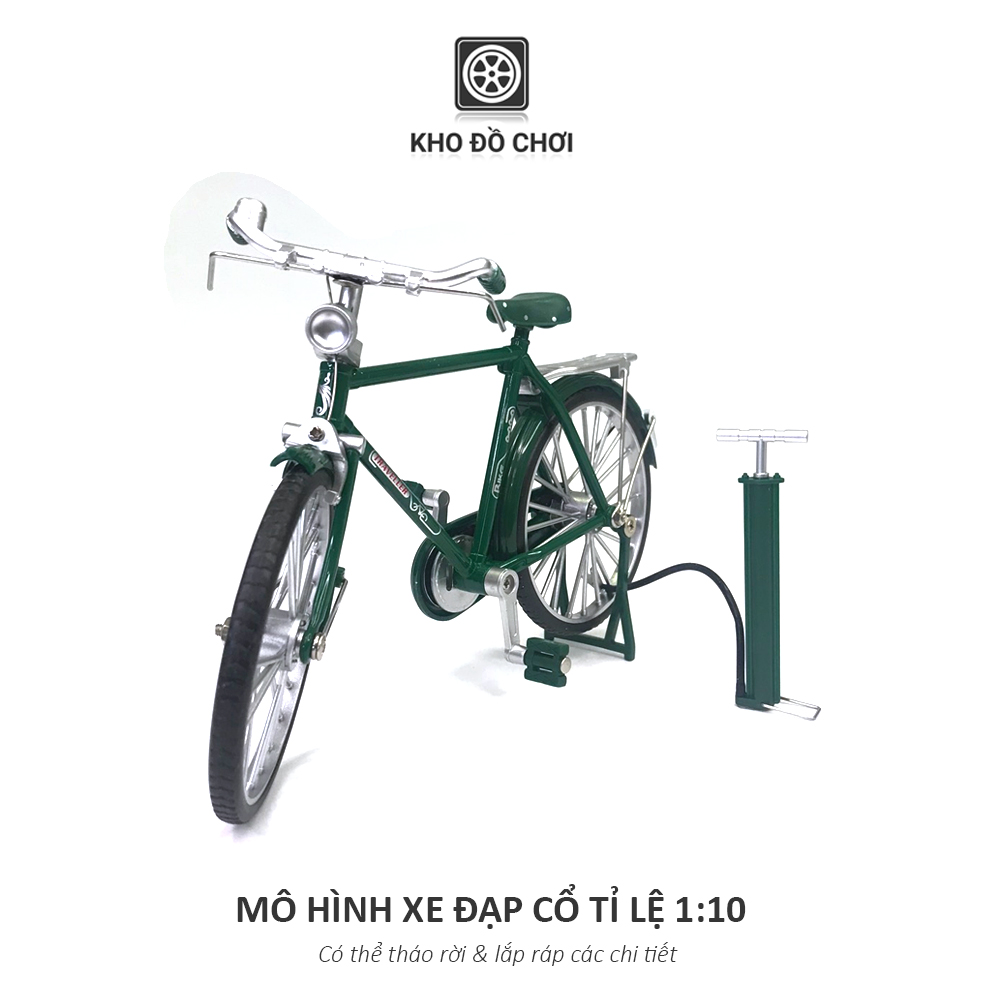 Mô hình xe đạp cổ Classic Bike tỉ lệ 1:10 kèm theo bơm