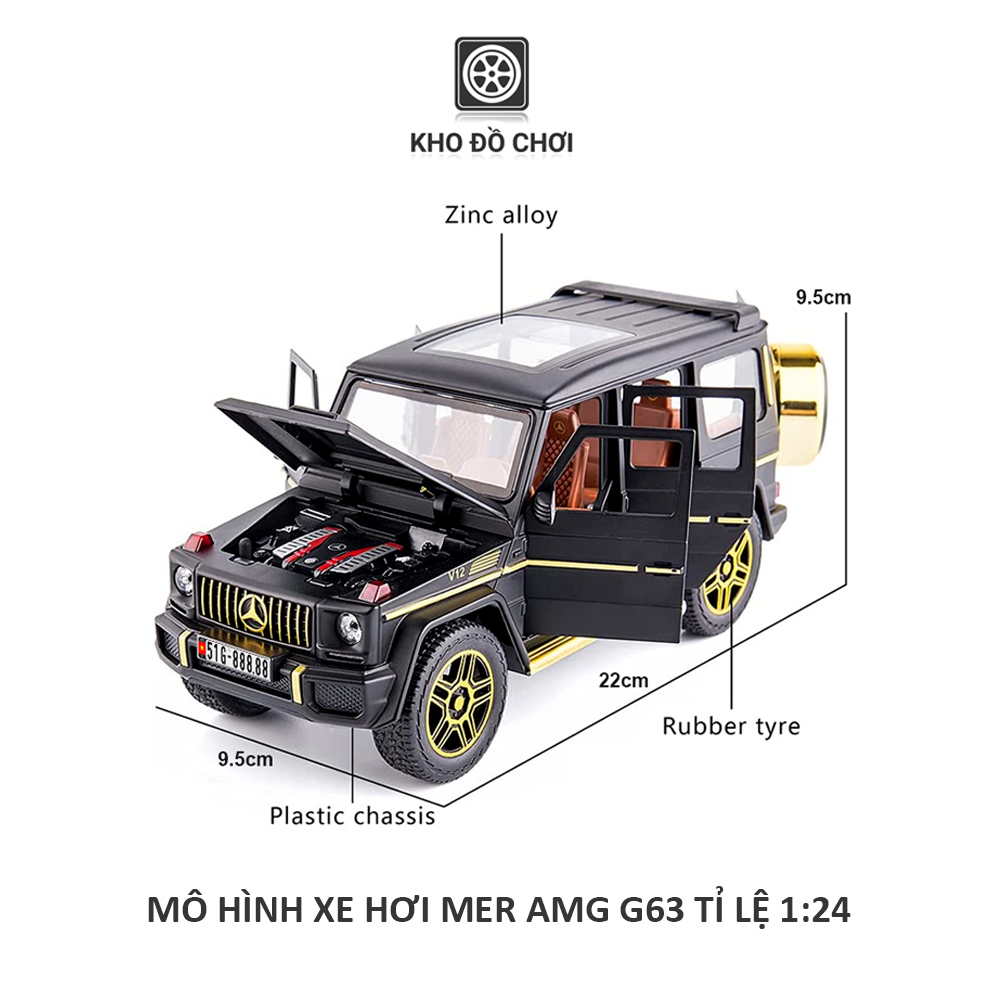 Mô hình xe ô tô Mercedes AMG G63 1:24 [TẶNG BIỂN VIP]