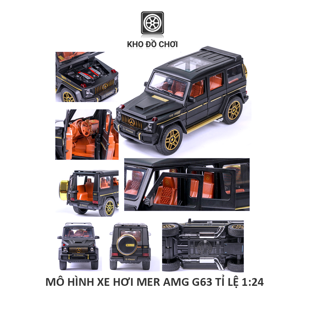 Mô hình xe ô tô Mercedes AMG G63 1:24 [TẶNG BIỂN VIP]