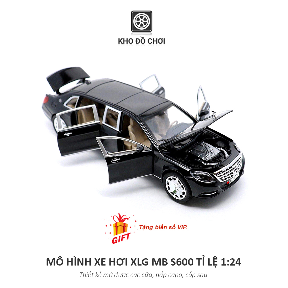 Mô hình xe ô tô XLG Maybach Mercedes S600 1:24 [TẶNG BIỂN VIP]