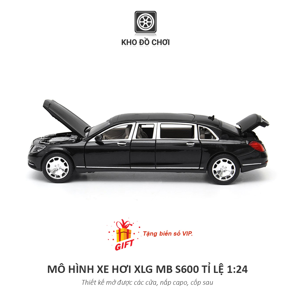 Mô hình xe ô tô XLG Maybach Mercedes S600 1:24 [TẶNG BIỂN VIP]