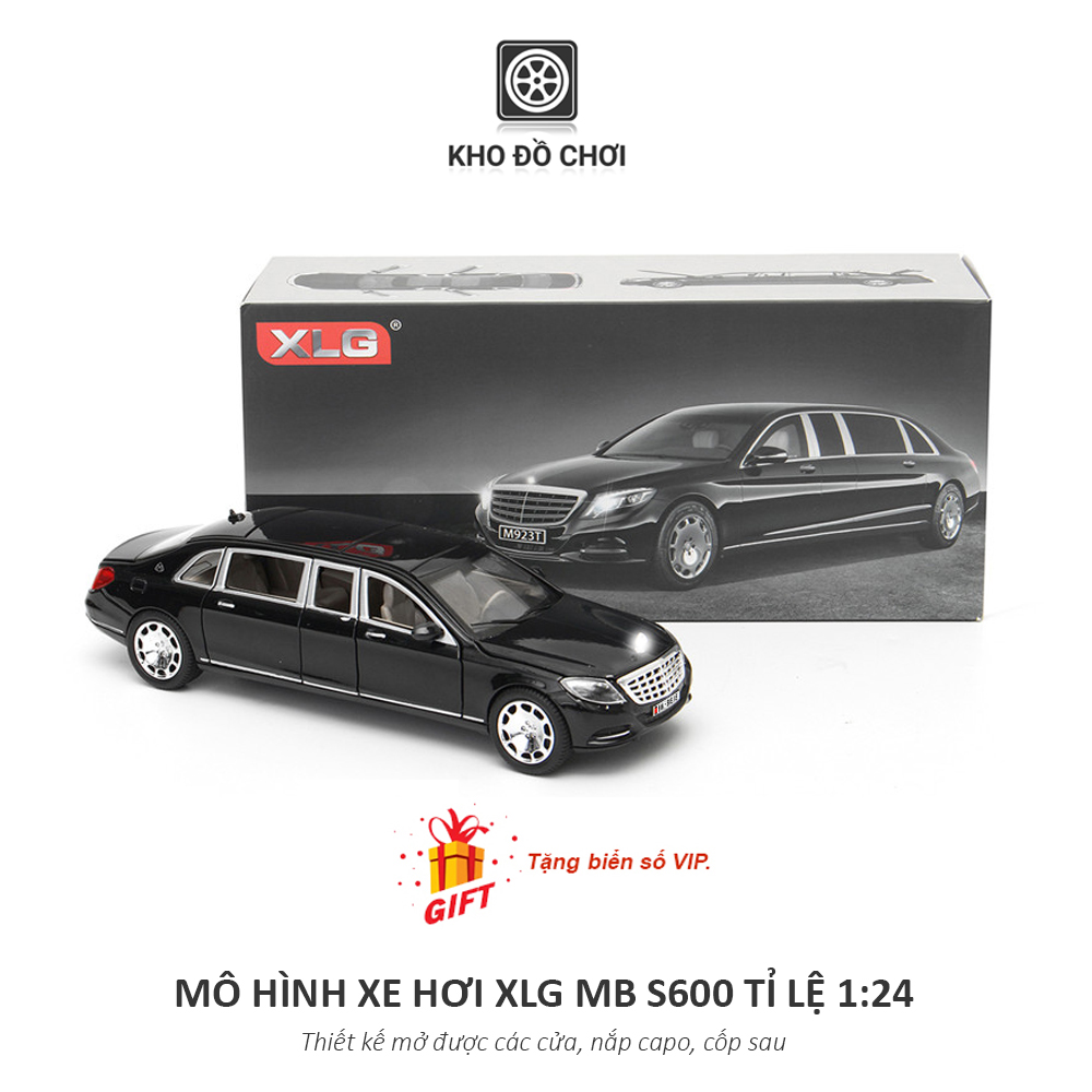 Mô hình xe ô tô XLG Maybach Mercedes S600 1:24 [TẶNG BIỂN VIP]