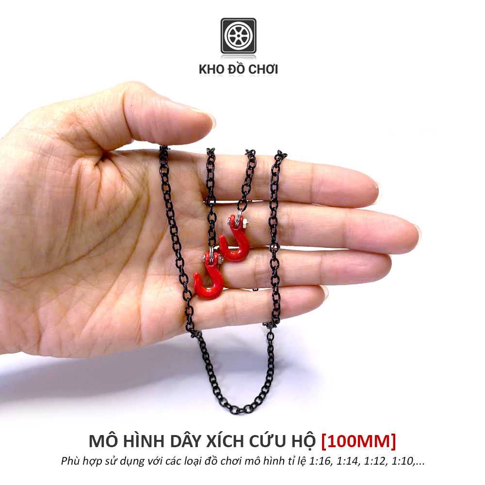 Mô hình dây xích cứu hộ 100mm - phụ kiện trang trí xe RC