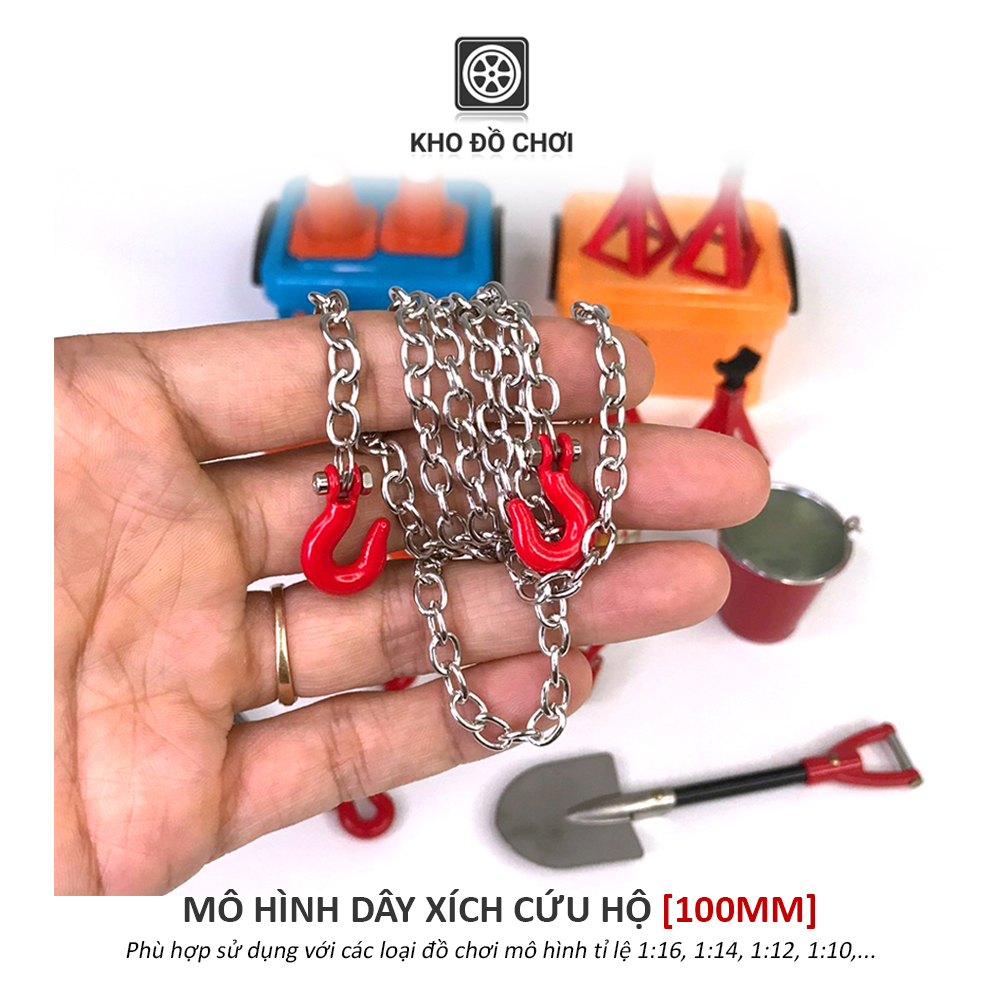 Mô hình dây xích cứu hộ 100mm - phụ kiện trang trí xe RC