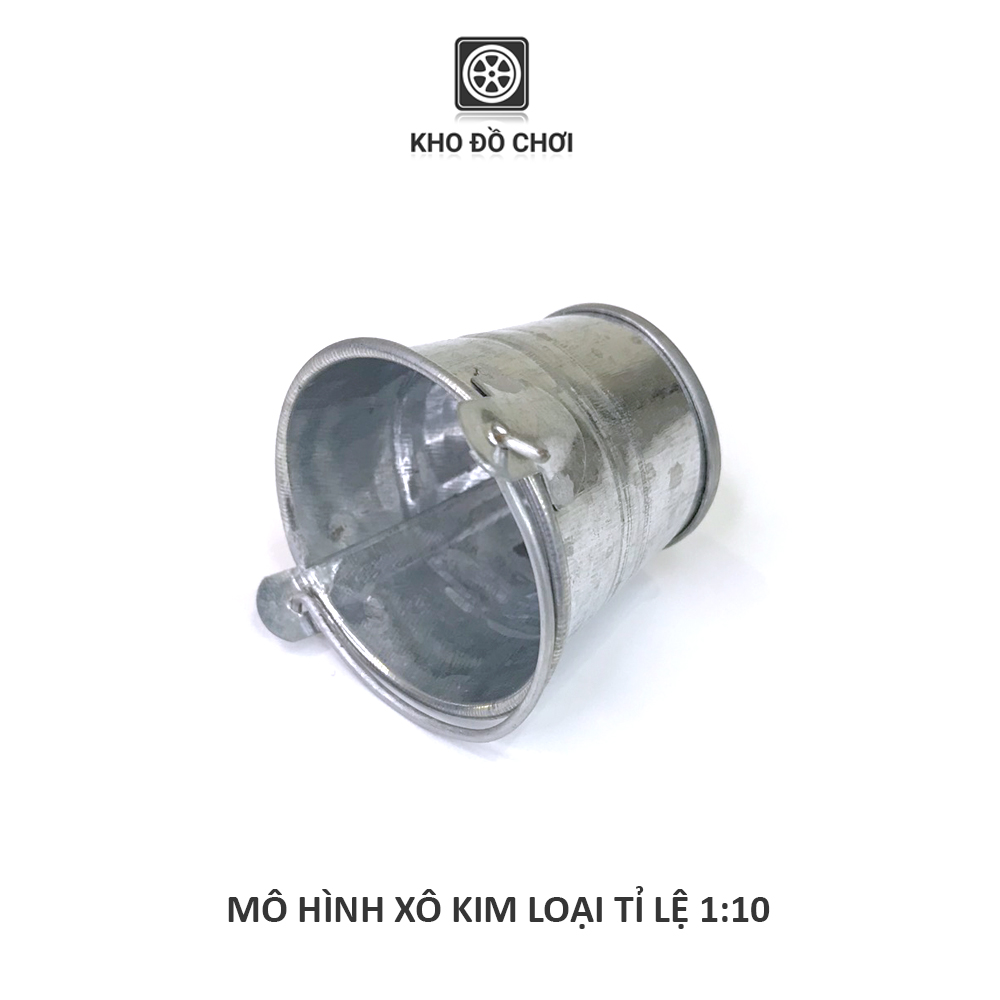 Mô hình xô kim loại tỉ lệ 1:10 - phụ kiện trang trí xe RC