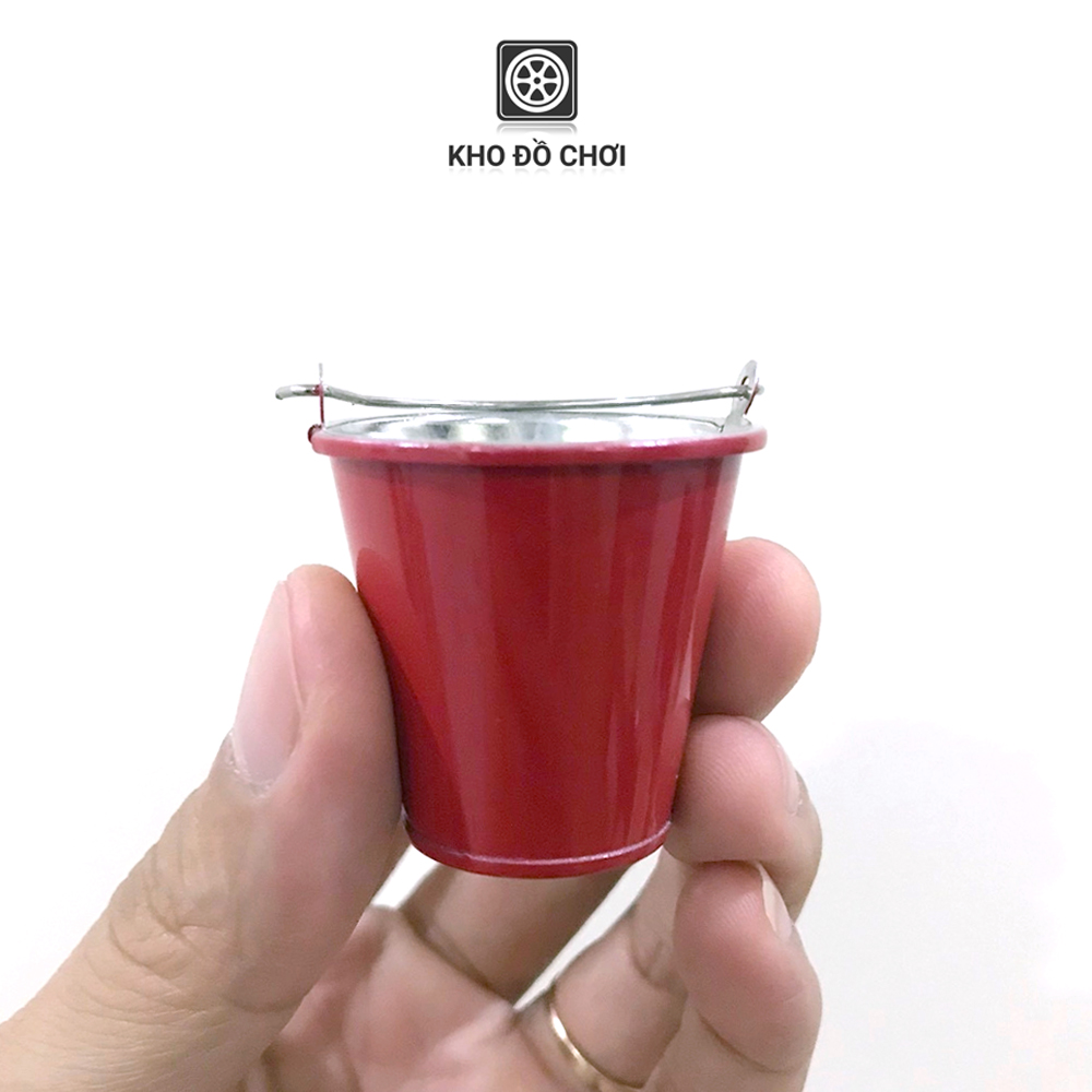 Mô hình xô kim loại - phụ kiện trang trí xe RC