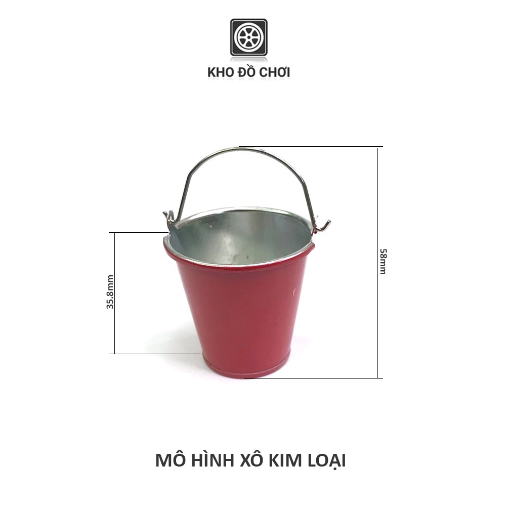 Mô hình xô kim loại - phụ kiện trang trí xe RC