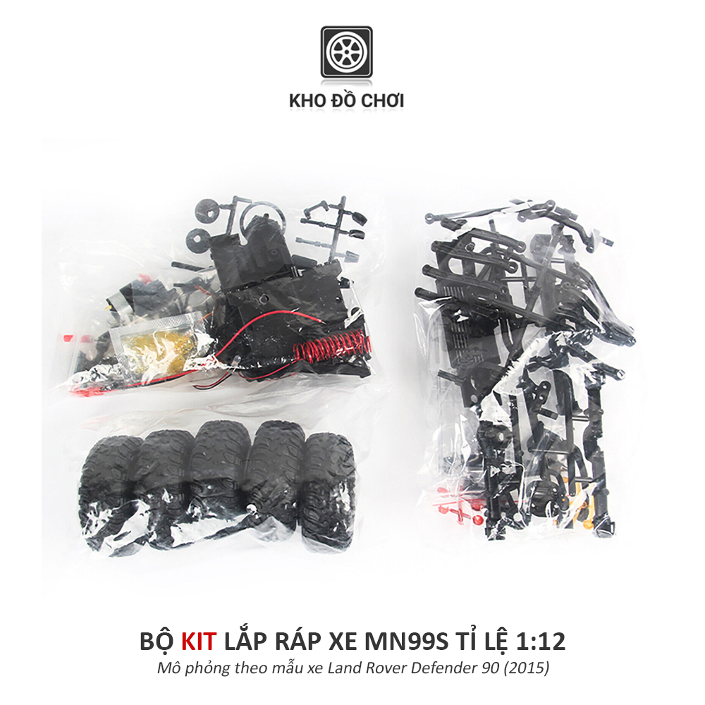 KIT lắp ráp xe MN99s - Land Rover Defender 90 4x4 tỉ lệ 1:12 [TẶNG BIỂN + STICKER]