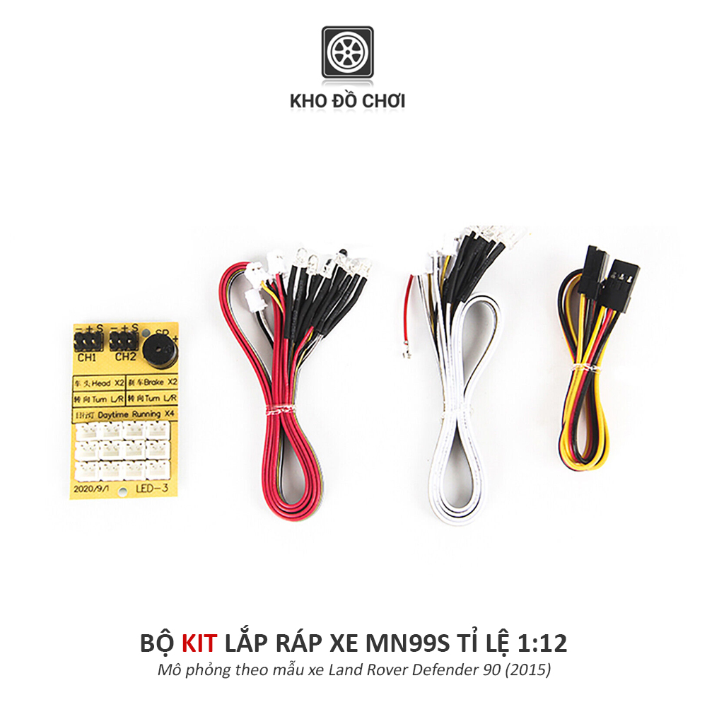 KIT lắp ráp xe MN99s - Land Rover Defender 90 4x4 tỉ lệ 1:12 [TẶNG BIỂN + STICKER]