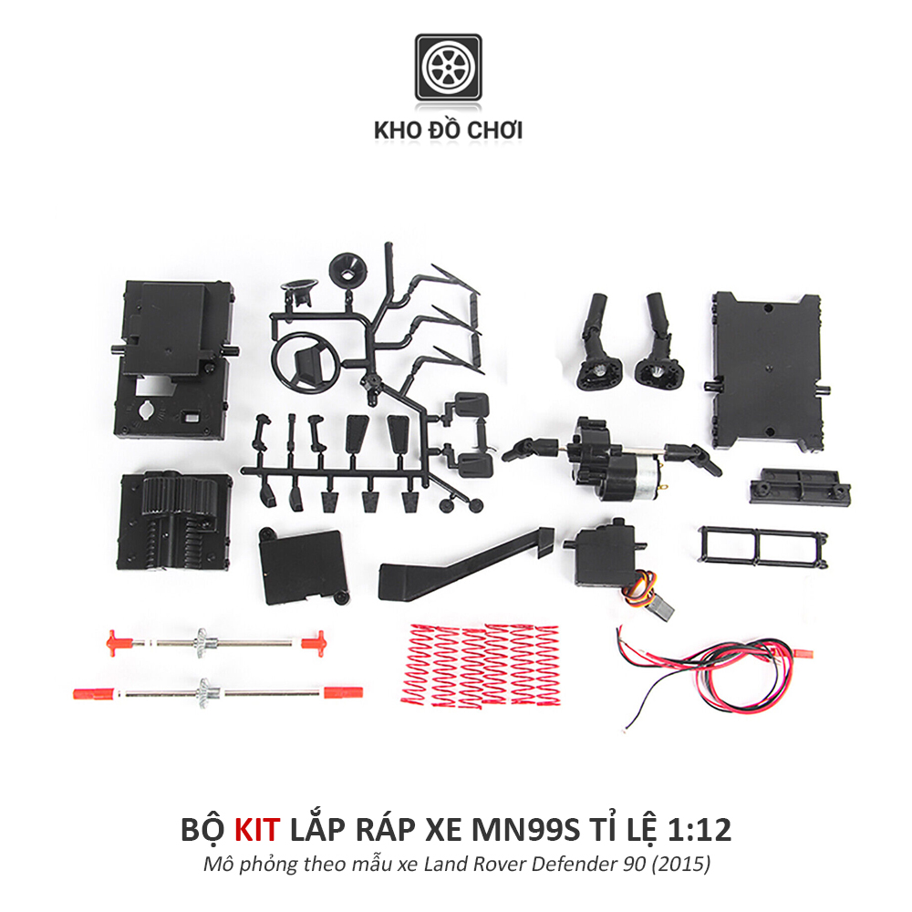 KIT lắp ráp xe MN99s - Land Rover Defender 90 4x4 tỉ lệ 1:12 [TẶNG BIỂN + STICKER]