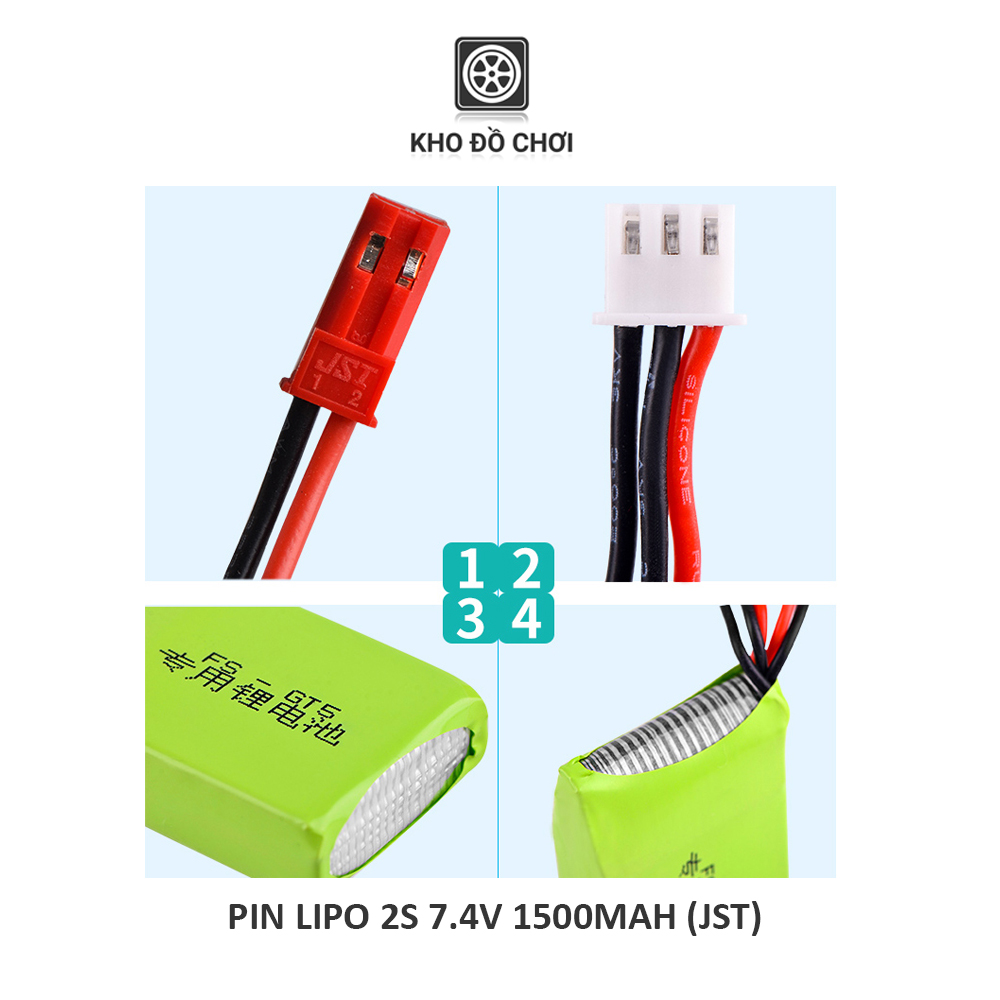 Pin Lipo 2s 1300mAH, 1500mAh 7.4V (Dùng cho tay điều khiển)