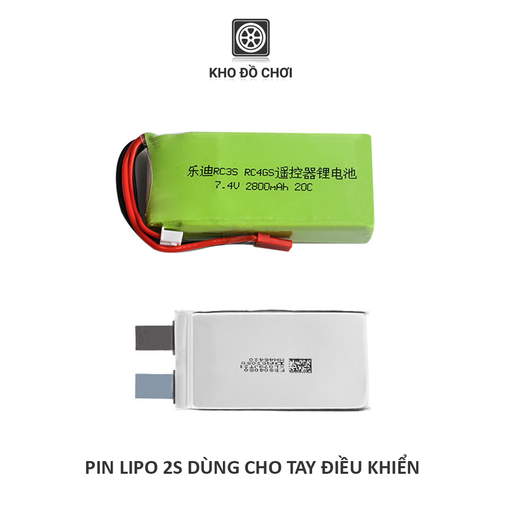 Pin Lipo 2s 2800mAh 7.4V 20C - dùng cho tay điều khiển RC3S RC4GS