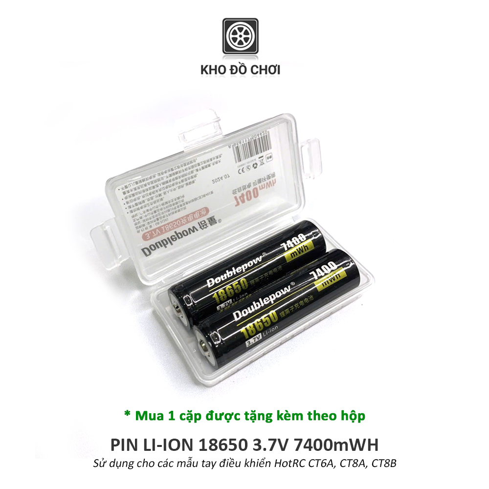 Pin Li-ion 18650 3.7V 7400mWh (Dùng cho tay điều khiển HotRC CT6A, CT8A, CT8B)