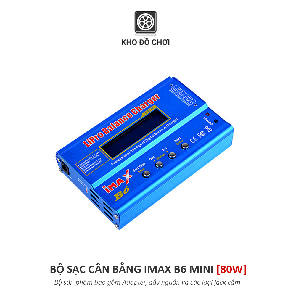 Bộ sạc cân bằng iMax B6 Mini 80W (Kèm Adapter + dây sạc)