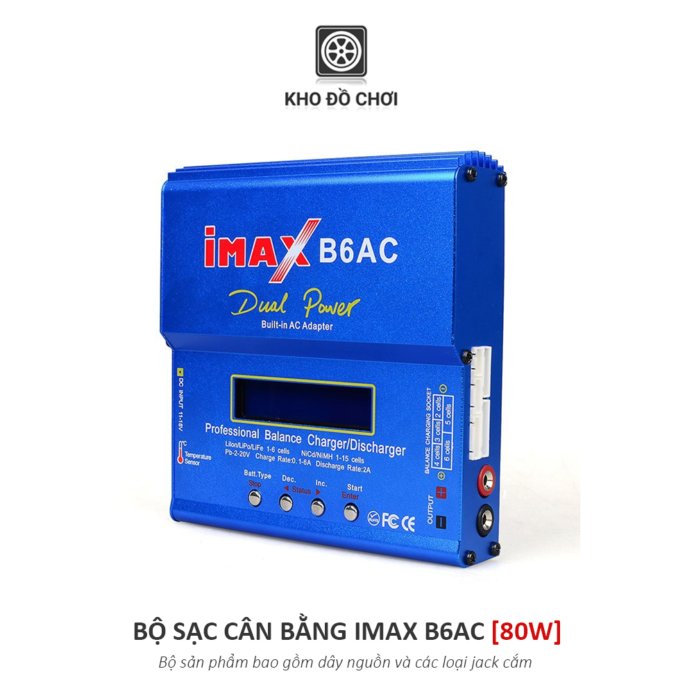 Bộ sạc cân bằng iMax B6AC 80W (Kèm nguồn + dây sạc)