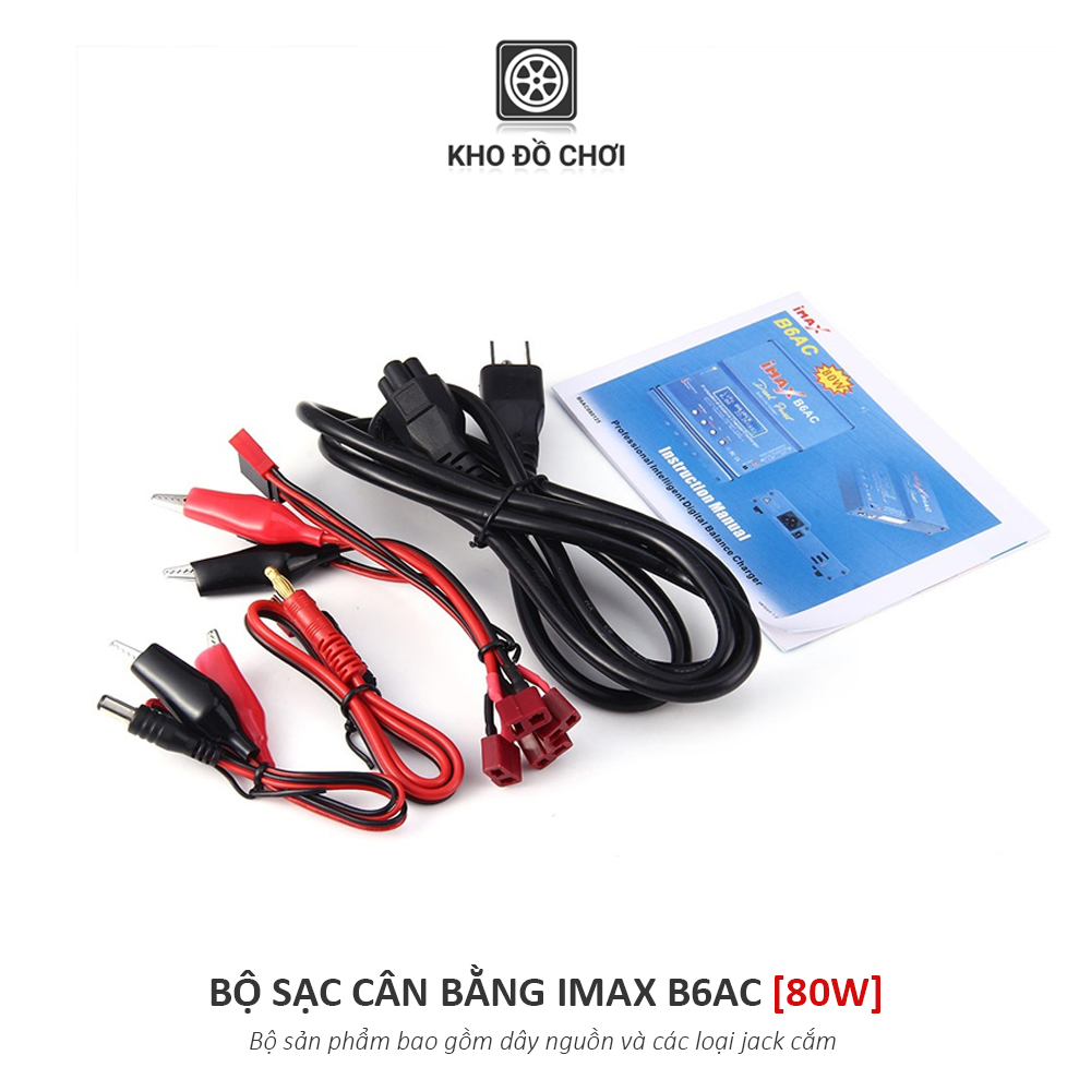 Bộ sạc cân bằng iMax B6AC 80W (Kèm nguồn + dây sạc)