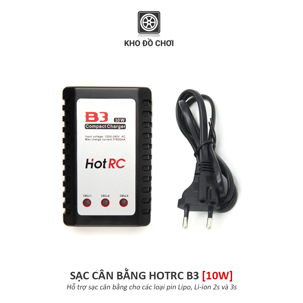 Sạc cân bằng HotRC B3 10W Pin Li-Po 2s 3s