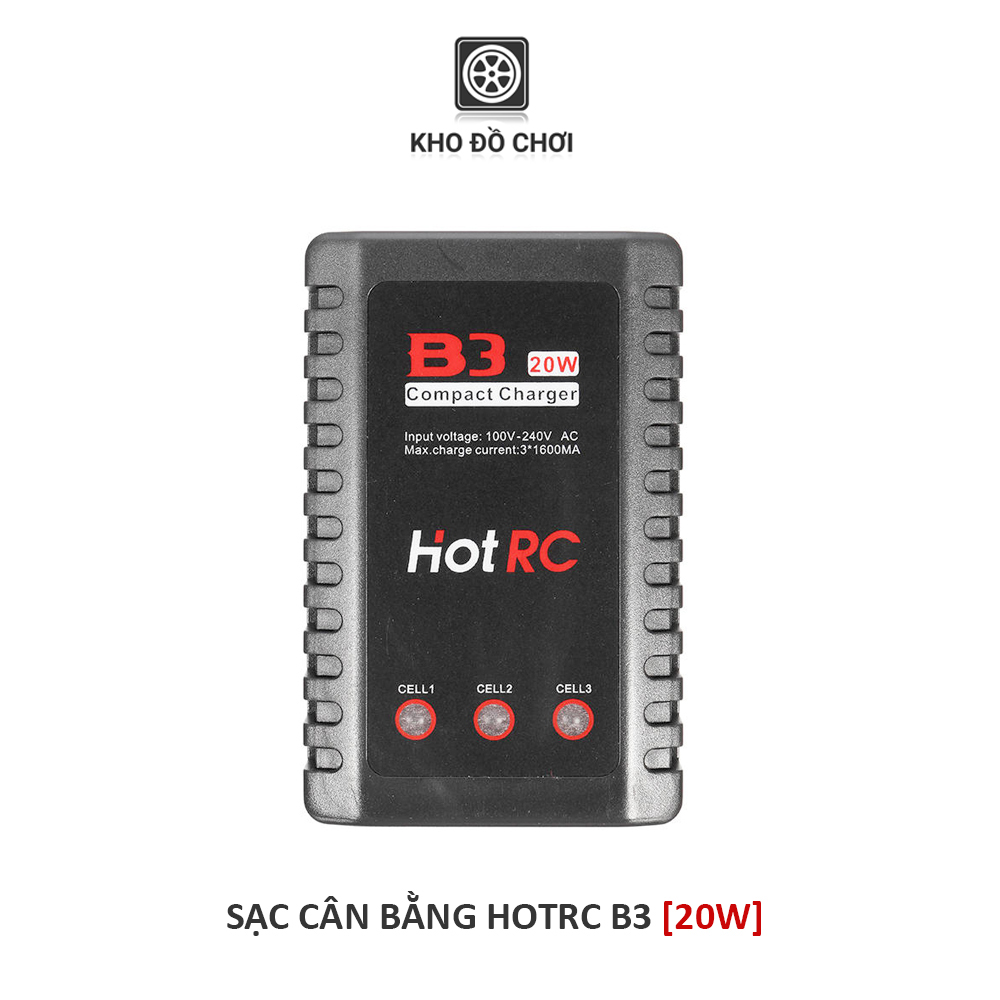 Sạc cân bằng HotRC B3 20W Pin Li-Po 2s 3s