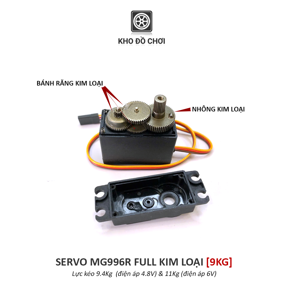 Servo MG996R nhông kim loại - Hàng chất lượng Tower Pro