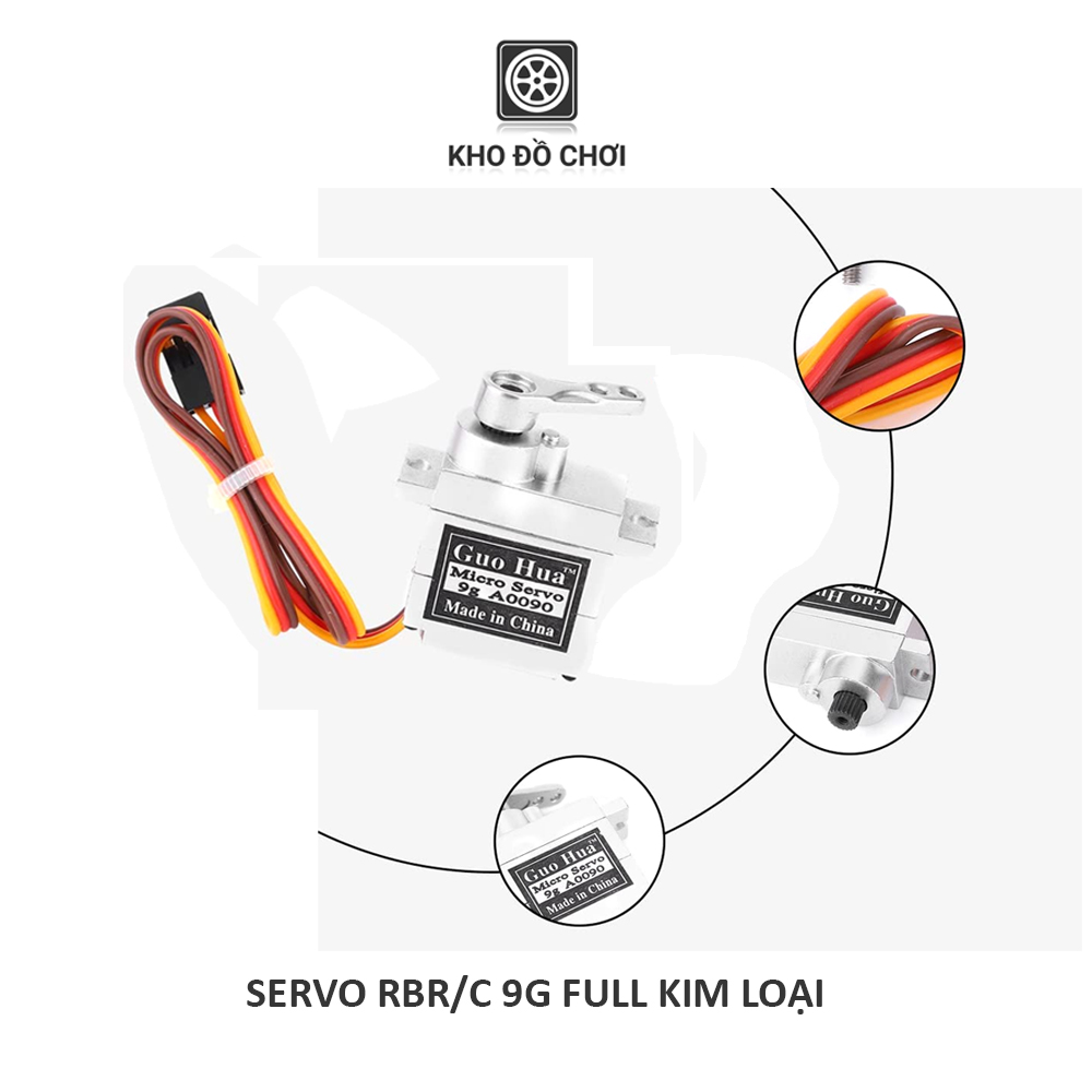 Servo RBR/C 9G - Full kim loại (6Kg)