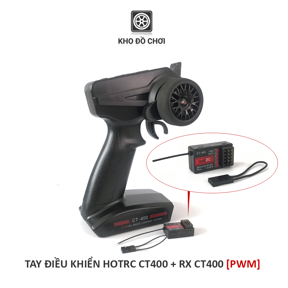 Tay điều khiển HotRC CT400 2.4Ghz | 4 Kênh (Nhớ được nhiều Rx)