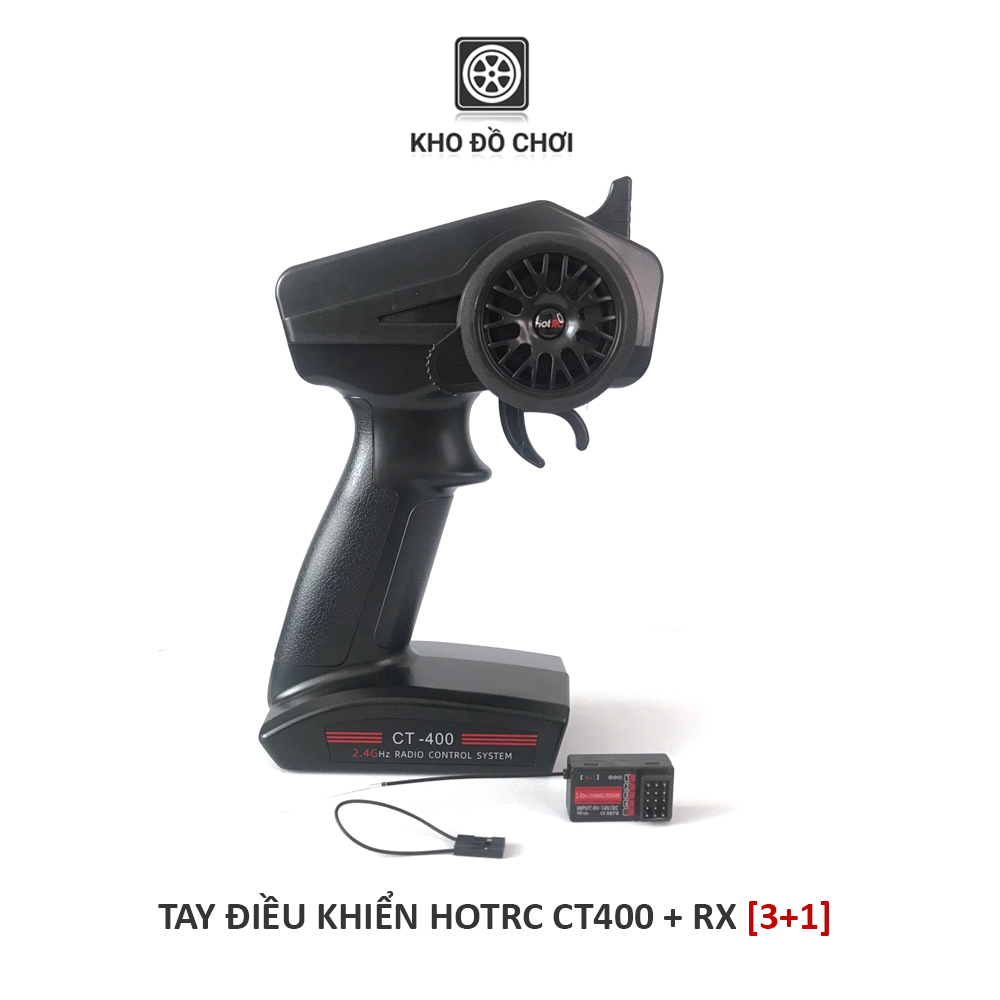 Tay điều khiển HotRC CT400 2.4Ghz | 4 Kênh (Nhớ được nhiều Rx)