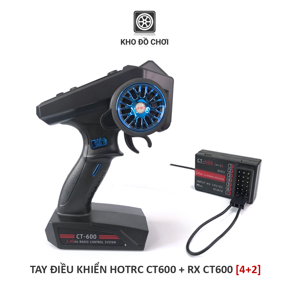 Tay điều khiển HotRC CT400, CT600 2.4Ghz | 4-6 Kênh
