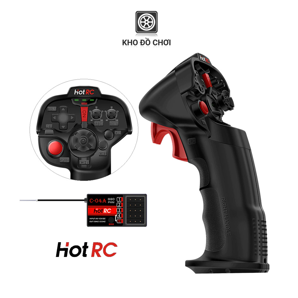 Tay điều khiển HotRC DS4A - 2.4Ghz 4 kênh