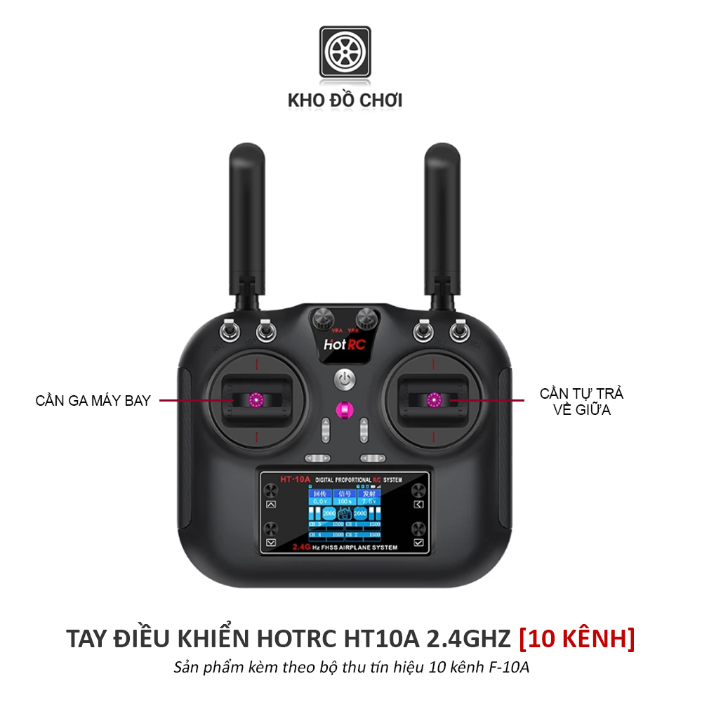 Tay điều khiển HotRC HT10A 2.4Ghz (10 kênh)