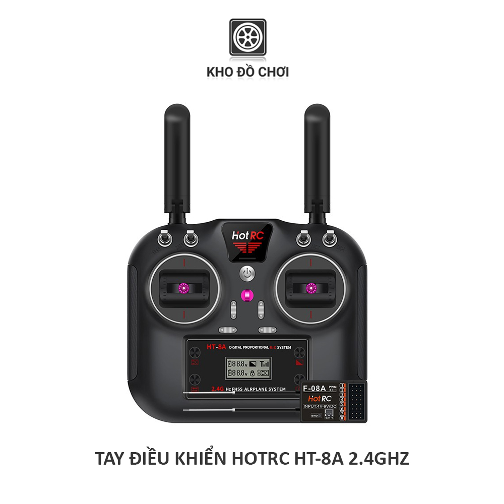 Tay điều khiển HotRC HT8A 2.4Ghz (8 kênh)