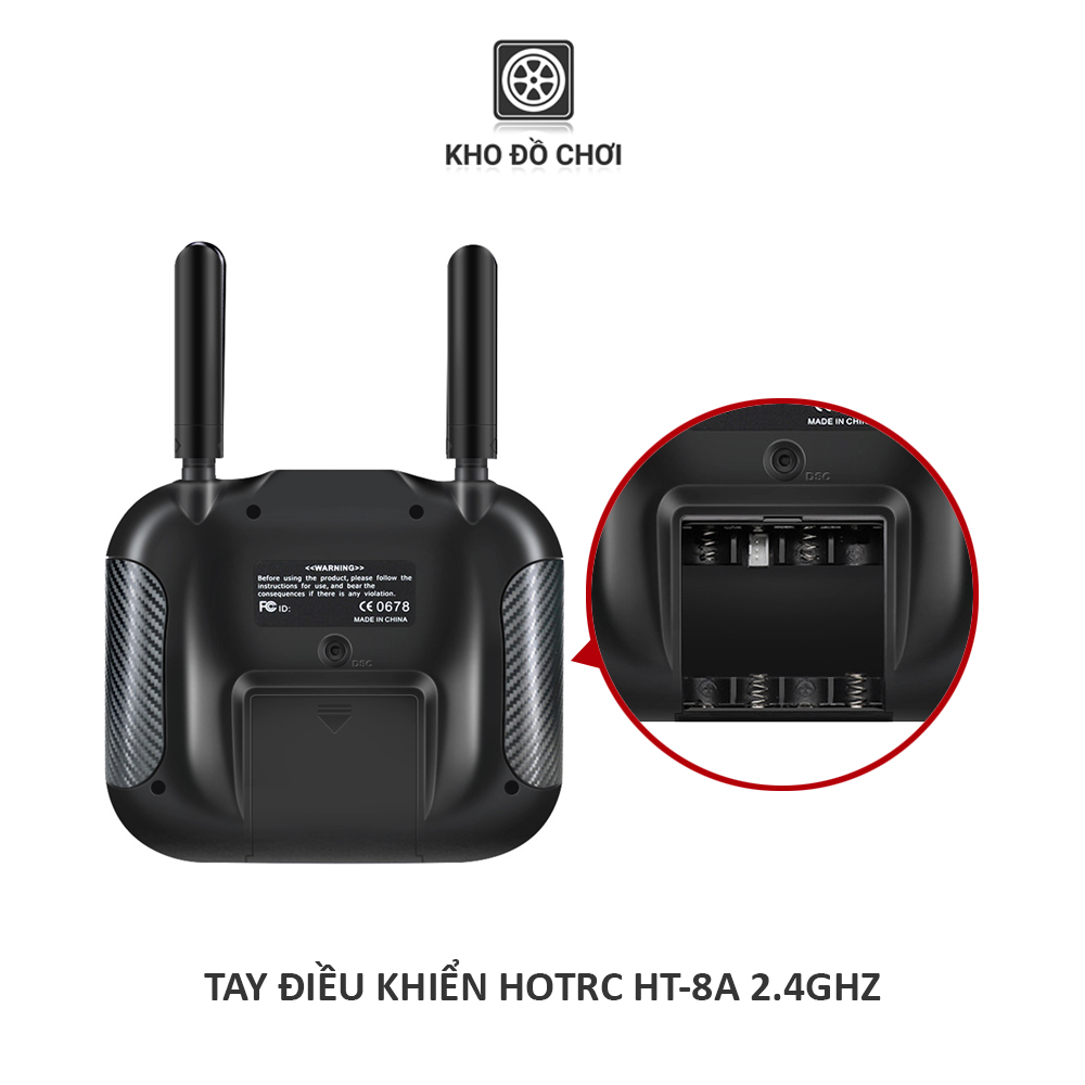 Tay điều khiển HotRC HT8A 2.4Ghz (8 kênh)