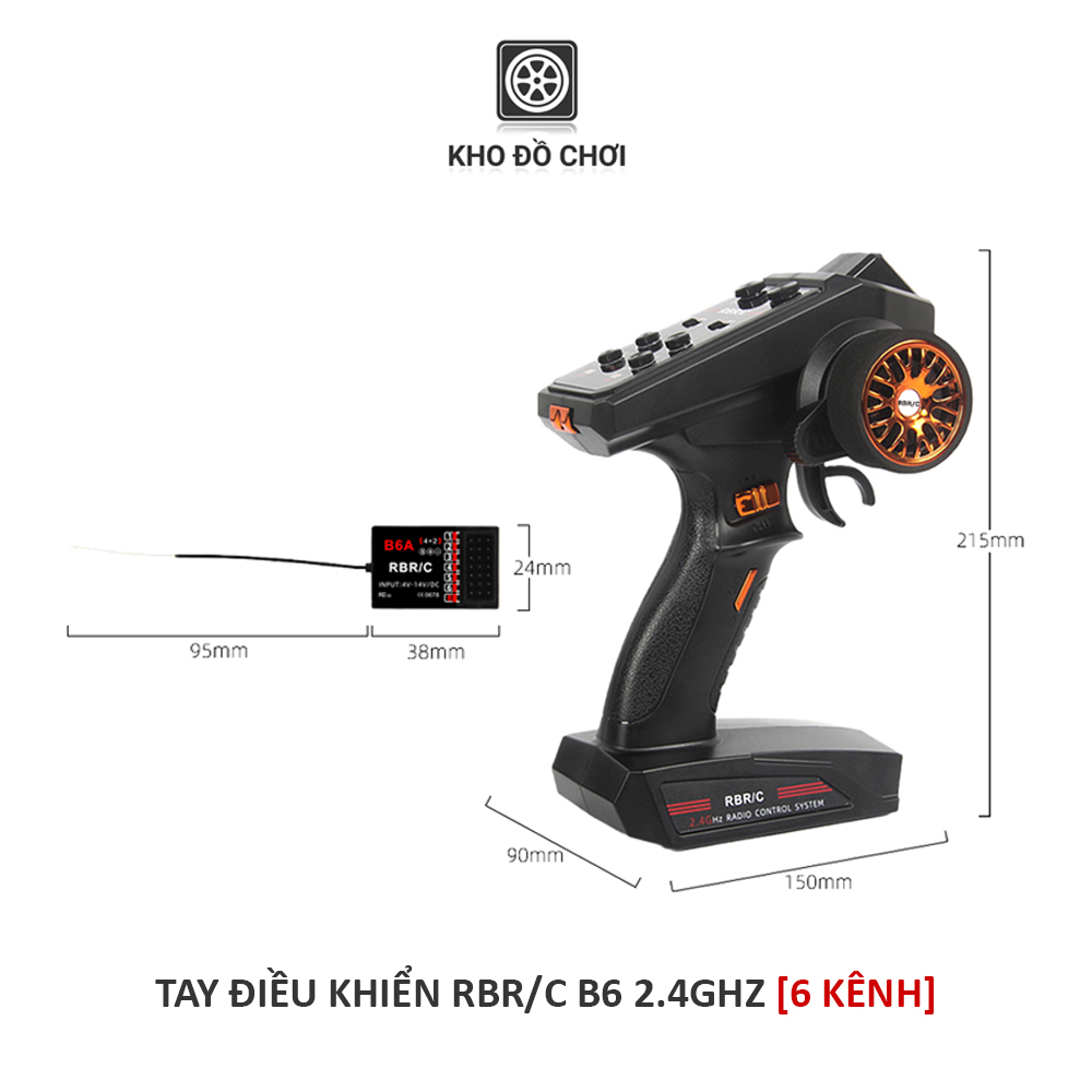 Tay điều khiển RBR/C B6 2.4Ghz 6 Chanel (6 kênh)