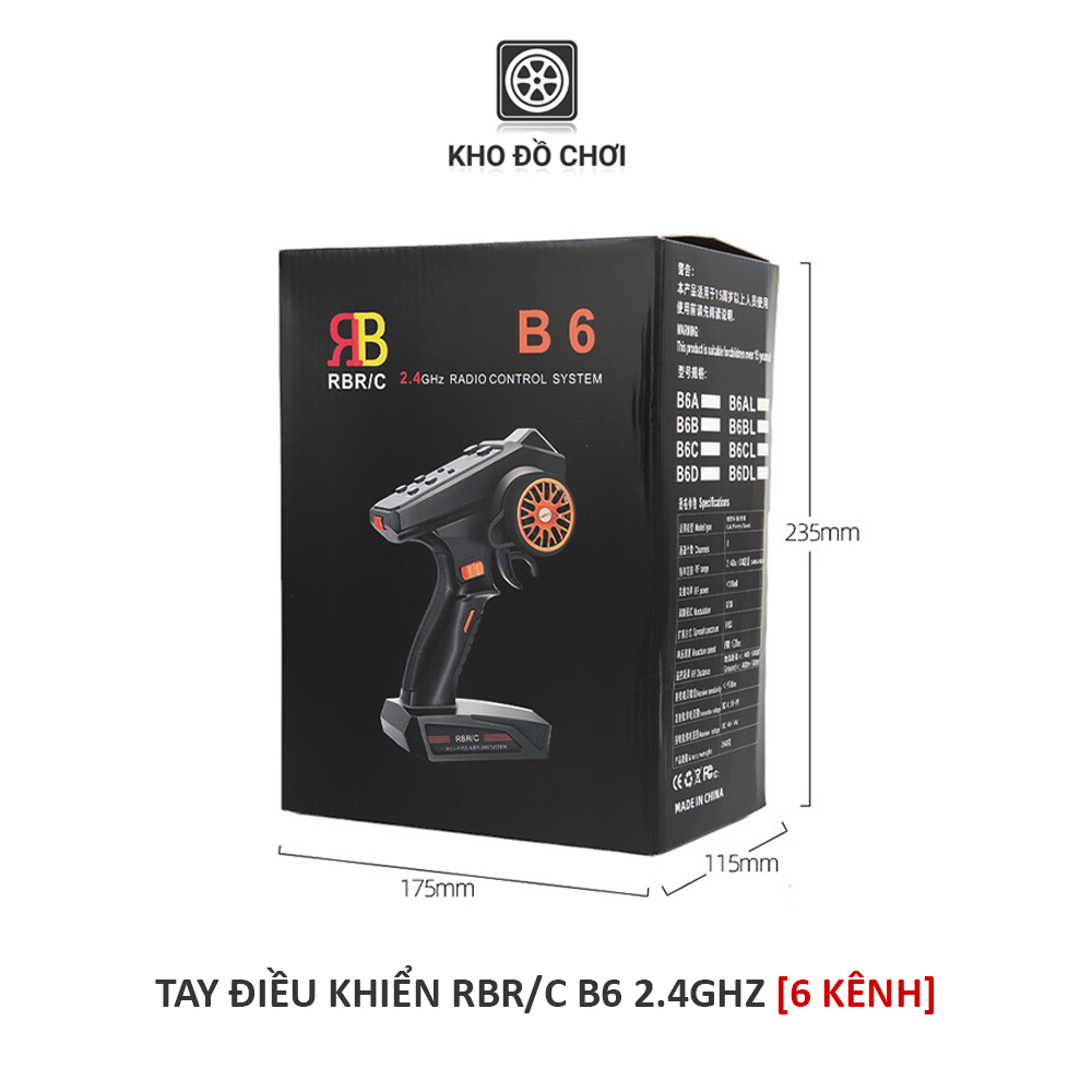 Tay điều khiển RBR/C B6 2.4Ghz 6 Chanel (6 kênh)
