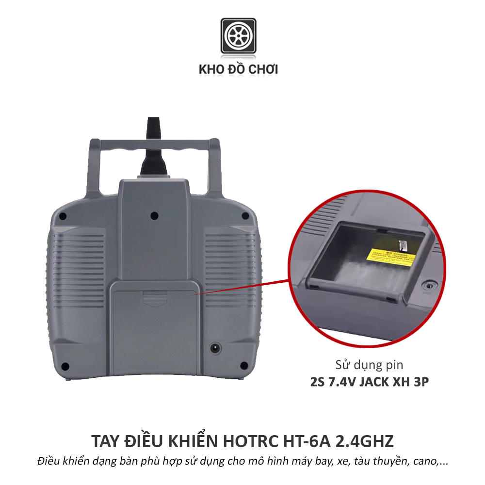 Tay điều khiển HotRC HT6A 2.4Ghz (6 kênh)