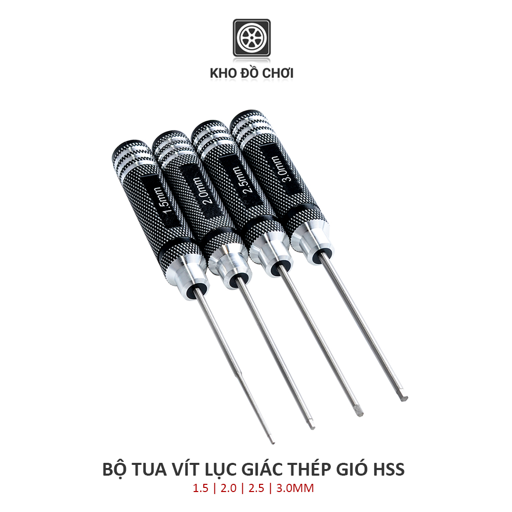 Tô vít đầu lục giác 1.5/ 2.0/ 2.5/ 3.0mm - làm từ thép gió (HSS)