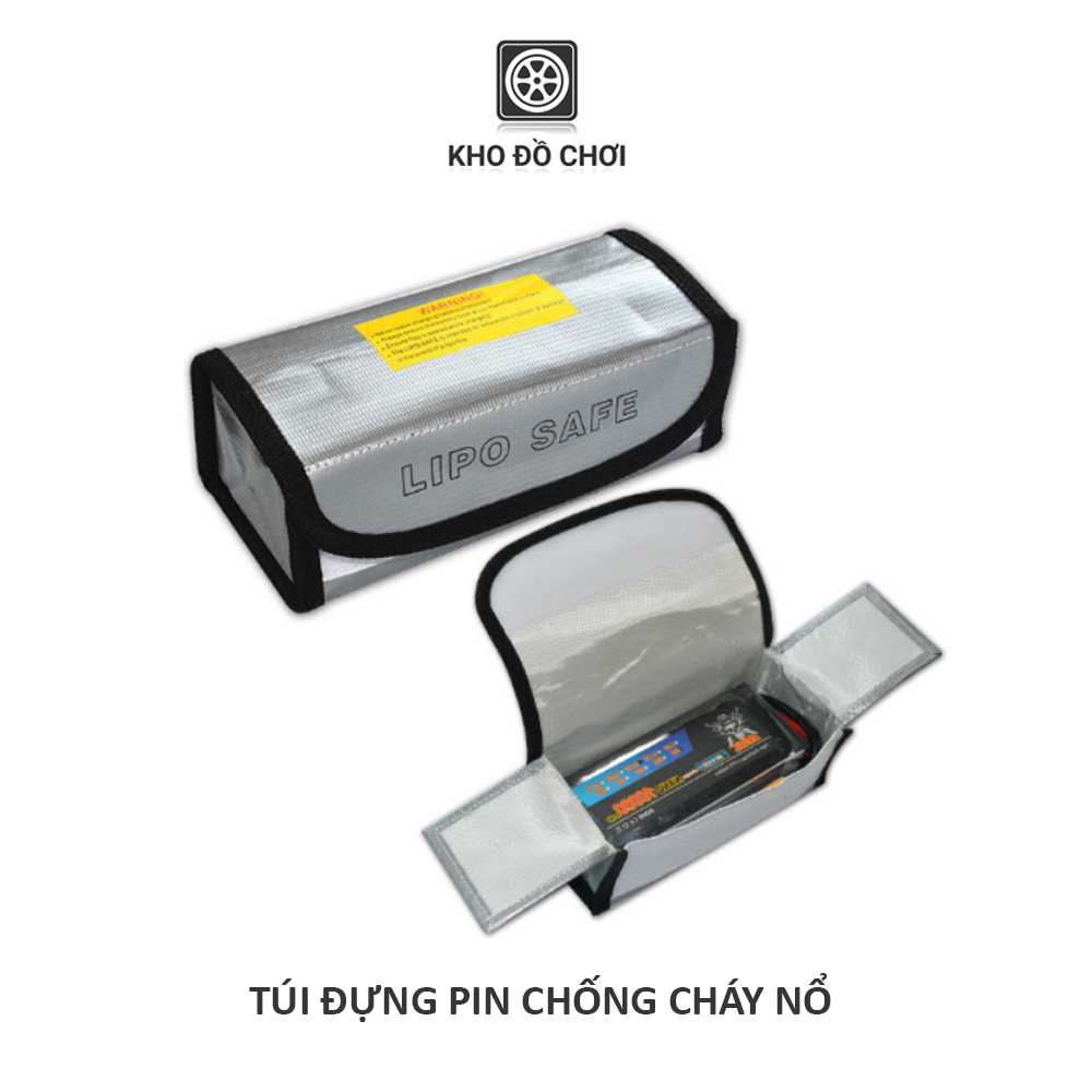 Túi đựng pin Lipo an toàn chống cháy nổ - Kích thước 185x75x60mm