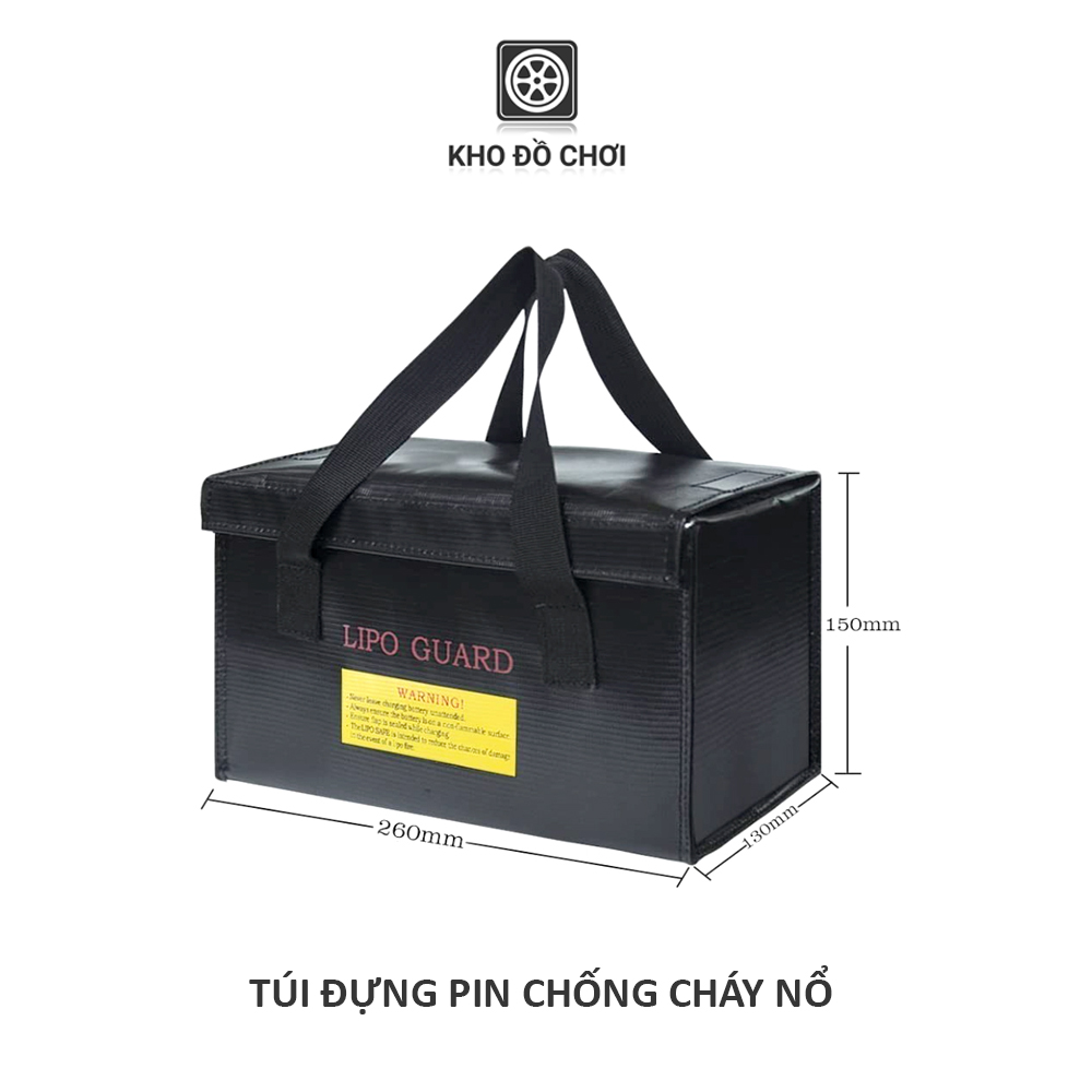 Túi đựng pin Lipo an toàn chống cháy nổ - Kích thước 260*130*150mm