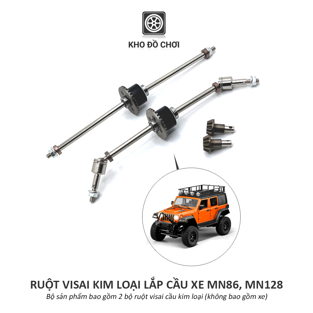 Visai kim loại lắp cầu xe MN86, MN128 tỉ lệ 1:12