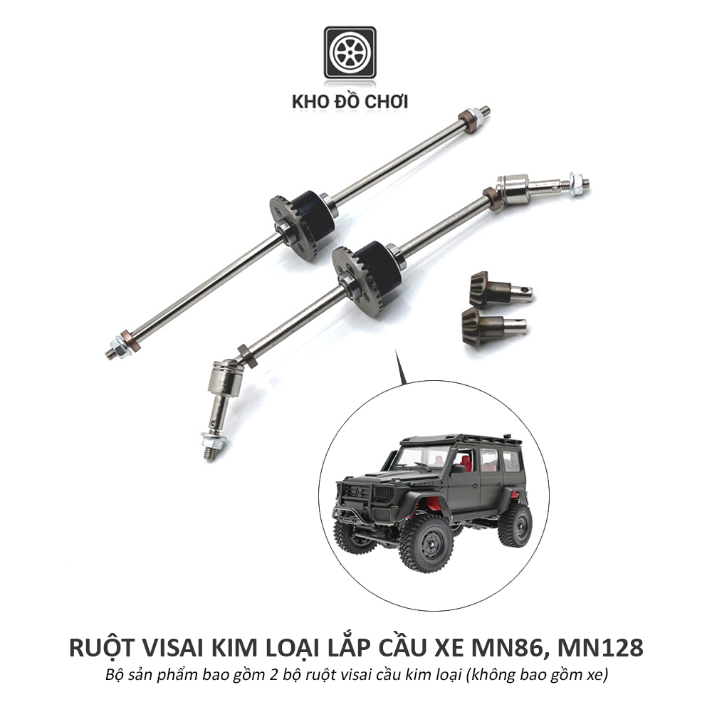 Visai kim loại lắp cầu xe MN86, MN128 tỉ lệ 1:12