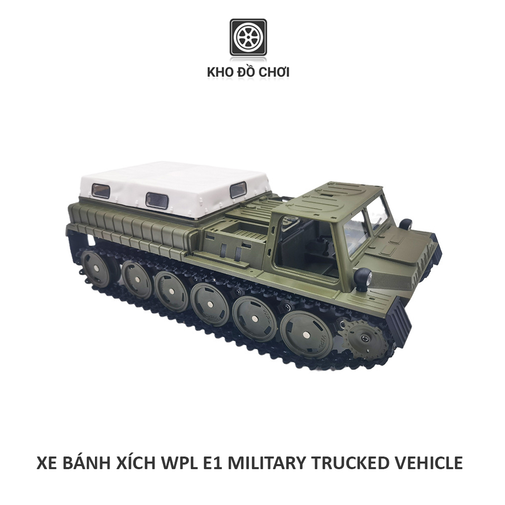 Xe bánh xích điều khiển WPL E1 Military Tracked Vehicle 1:16 - RTR [TẶNG BIỂN SỐ]