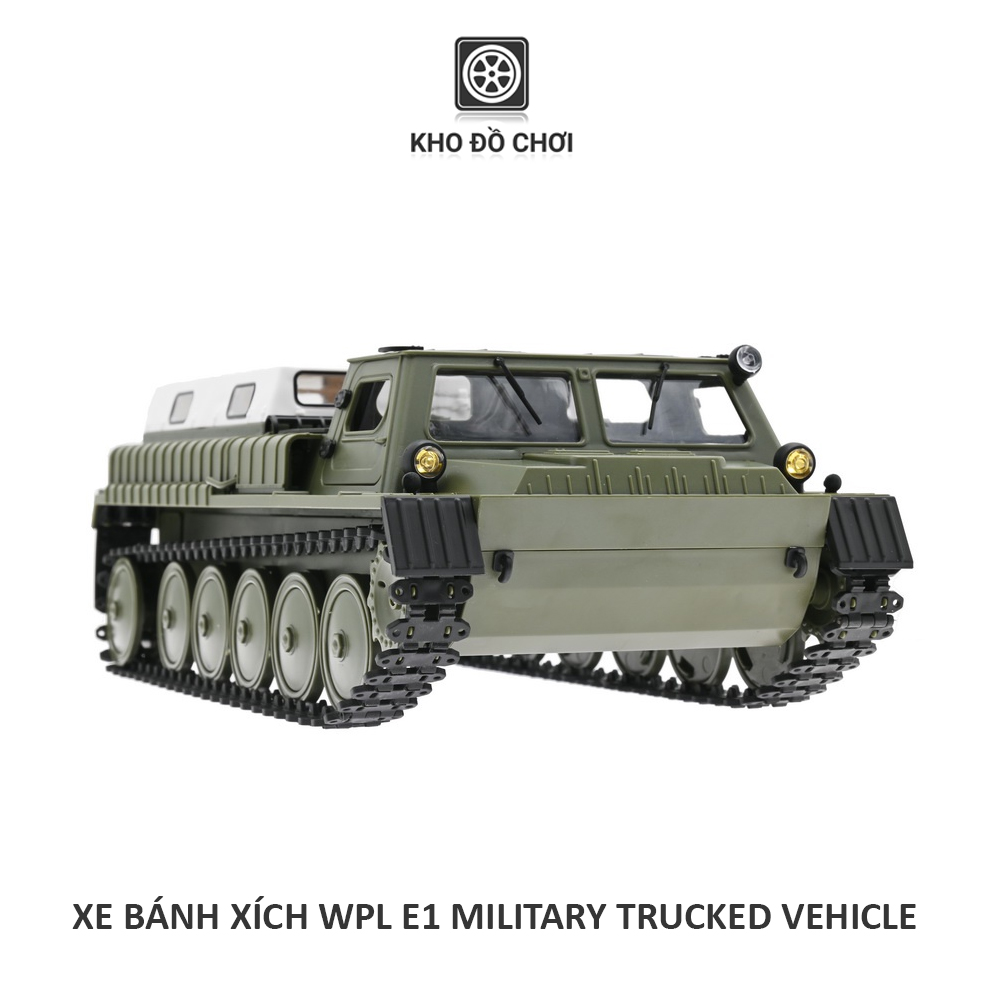 Xe bánh xích điều khiển WPL E1 Military Tracked Vehicle 1:16 - RTR [TẶNG BIỂN SỐ]