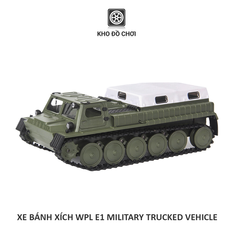 Xe bánh xích điều khiển WPL E1 Military Tracked Vehicle 1:16 - RTR [TẶNG BIỂN SỐ]