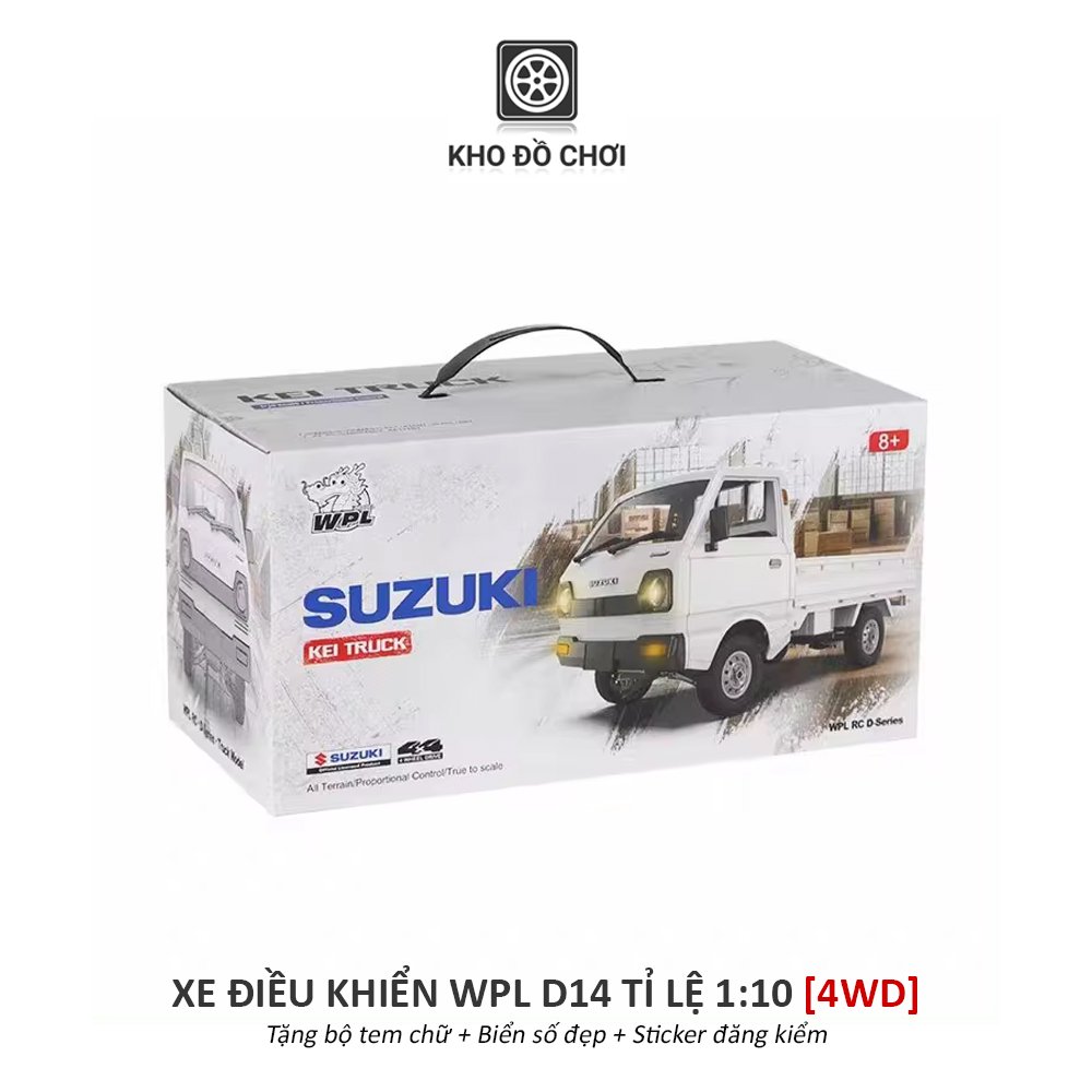 Ô tô điều khiển WPL D14 Kei Truck 4x4 1:10 - RTR [TẶNG BIỂN + TEM CHỮ]