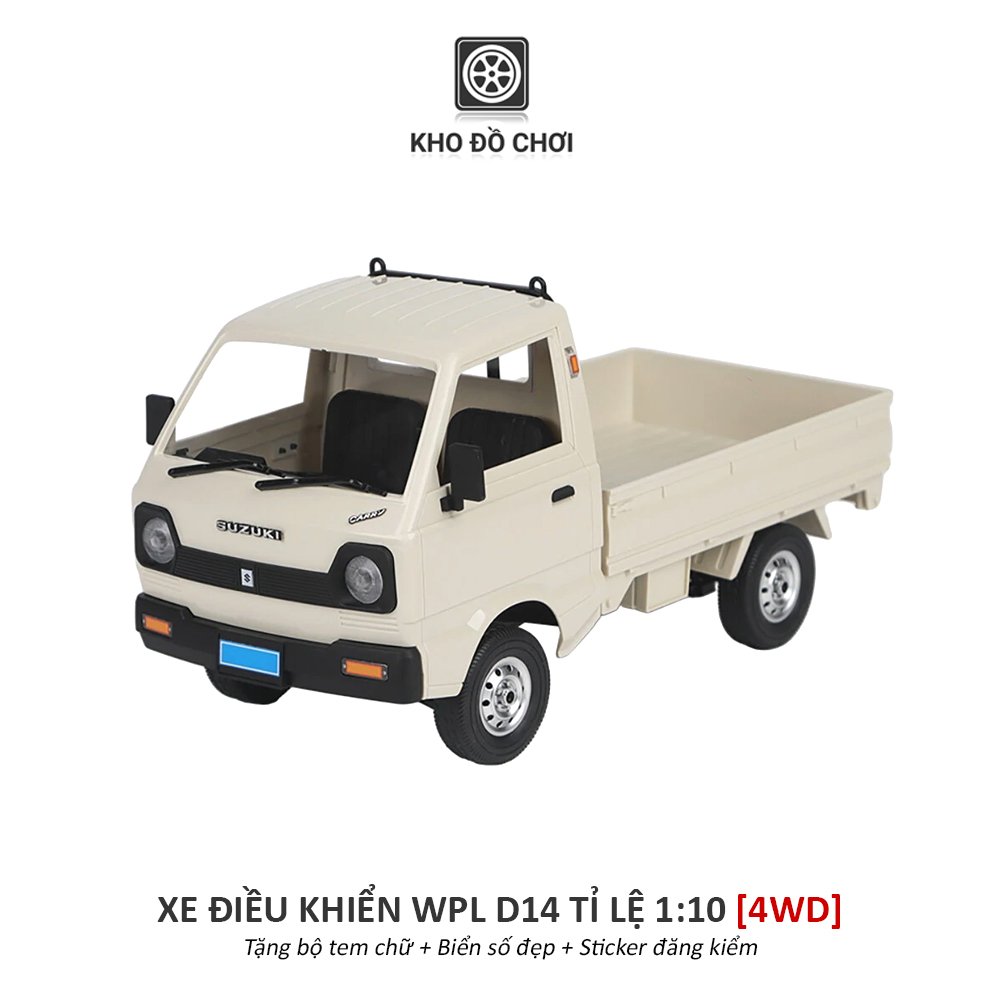 Ô tô điều khiển WPL D14 Kei Truck 4x4 1:10 - RTR [TẶNG BIỂN + TEM CHỮ]