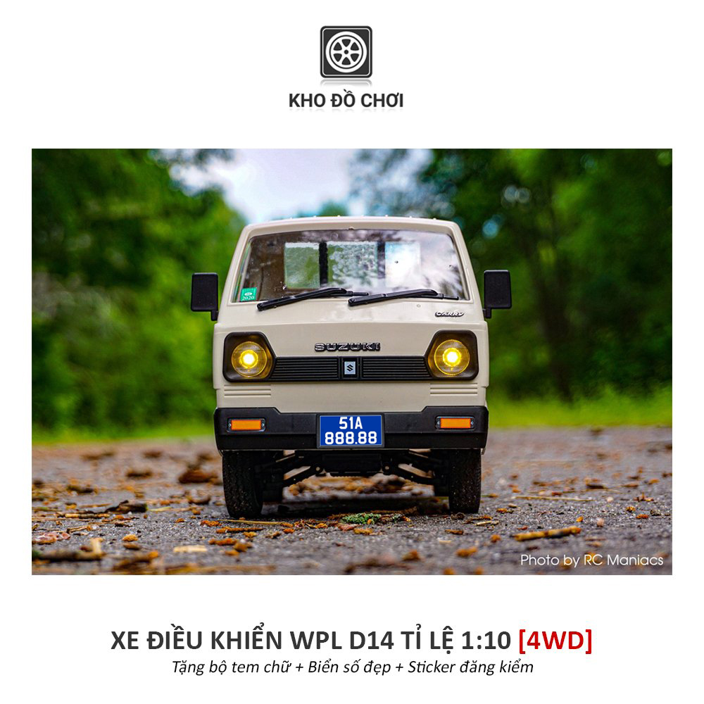 Ô tô điều khiển WPL D14 Kei Truck 4x4 1:10 - RTR [TẶNG BIỂN + TEM CHỮ]