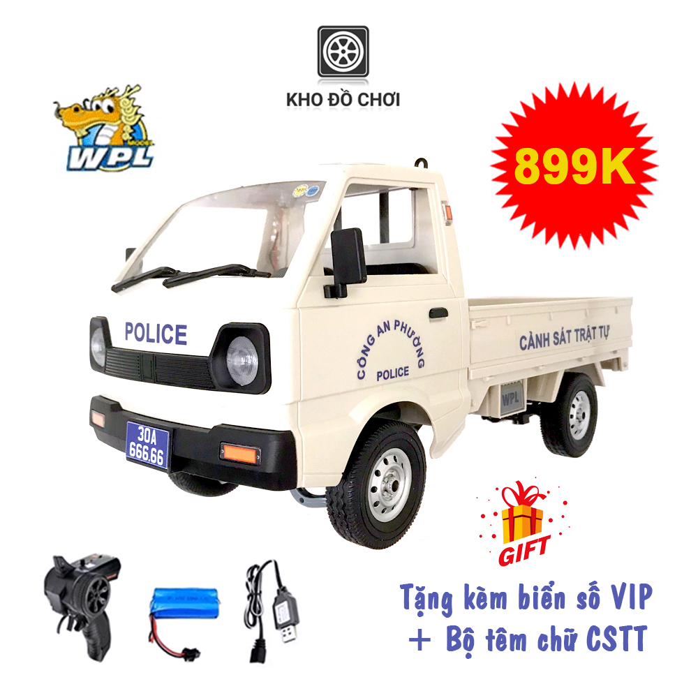 Ô tô điều khiển WPL D12 Kei Truck 4x2 1:10 - RTR [TẶNG BIỂN + TEM CHỮ]