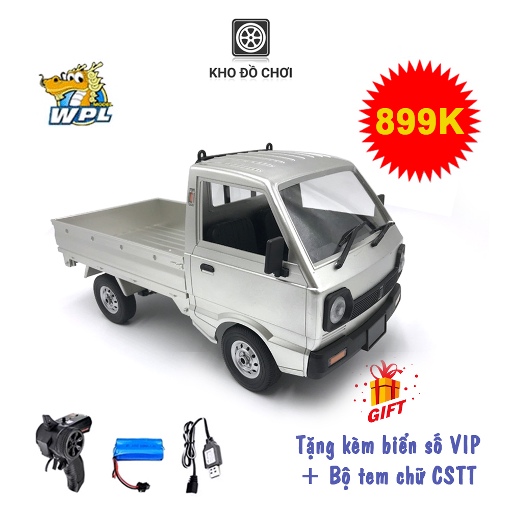 Ô tô điều khiển WPL D12 Kei Truck 4x2 1:10 - RTR [TẶNG BIỂN + TEM CHỮ]