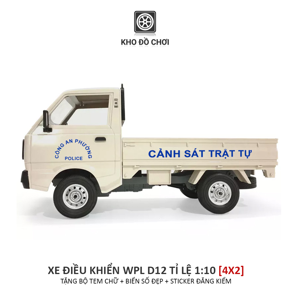 Ô tô điều khiển WPL D12 Kei Truck 4x2 1:10 - RTR [TẶNG BIỂN + TEM CHỮ]